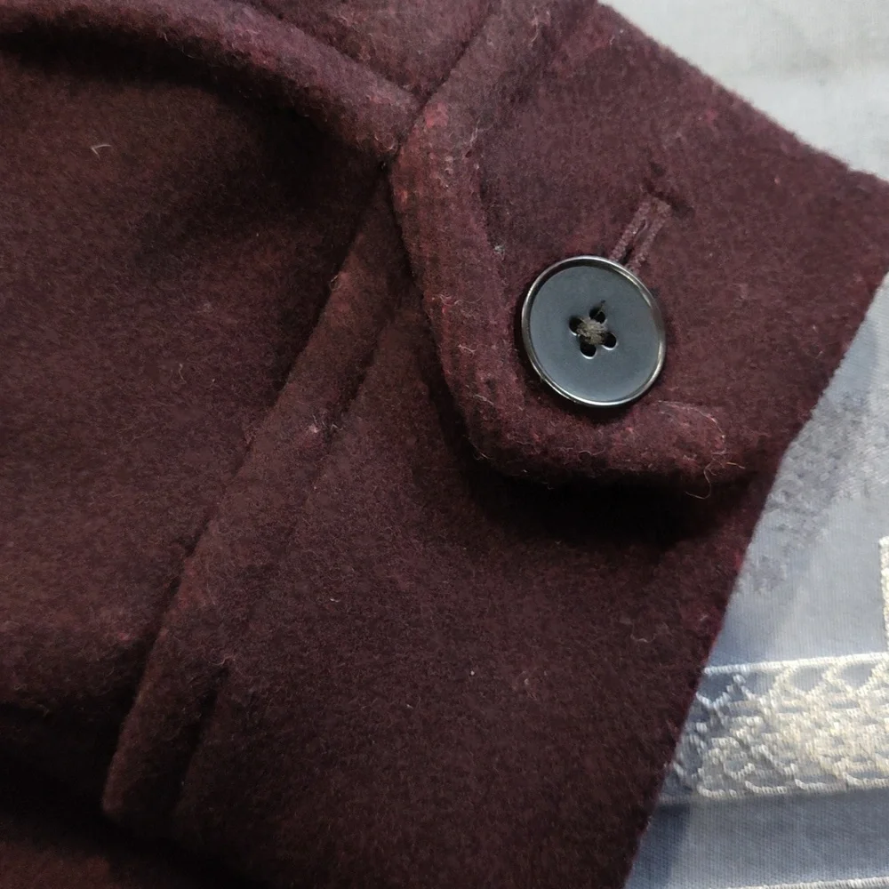 Banana Republic Burgundy Wool Blend Short Jacket